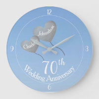 70th platinum wedding anniversary heart balloons