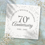 70th Platinum Wedding Anniversary Napkin<br><div class="desc">Personalise with your special 70 years platinum anniversary information in chic lettering. Designed by Thisisnotme©</div>