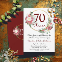 70th Platinum Wedding Anniversary Roses