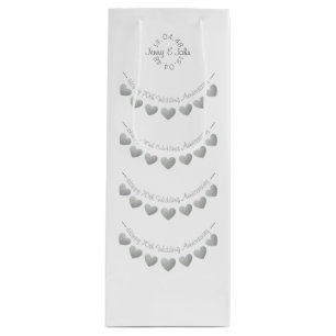 70th Platinum Wedding Anniversary Wine Gift Bag