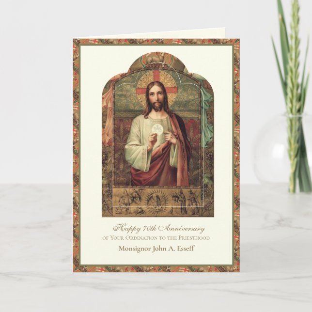70th PRIEST ANNIVERSARY Card (Front)