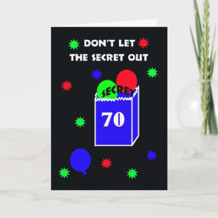 70th Surprise Birthday Party Invitation -- Secret
