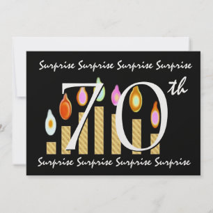 70th SURPRISE Birthday Party Template Metallic
