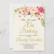 70th Surprise Birthday Women Birthday