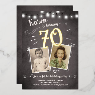 70th Vintage Retro Photo Seventy Surprise Birthday