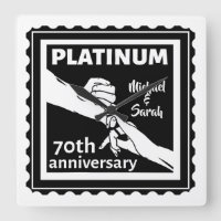 70th wedding anniversary blue platinum traditional