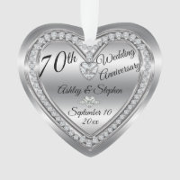 70th Wedding Anniversary Diamond Platinum Keepsake