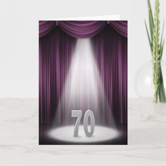 70th wedding anniversary in spotlight holiday card (Front)
