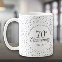 70th Wedding Anniversary Love Hearts Confetti