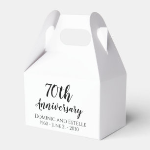 70th Wedding Anniversary Party Favour Box