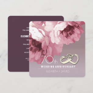 70th Wedding Anniversary Party Invitations