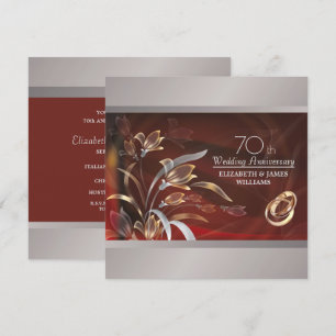 70th Wedding Anniversary Party Invitations
