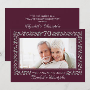 70th Wedding Anniversary Party Invitations
