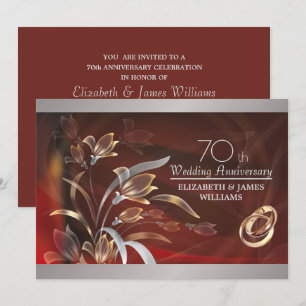 70th Wedding Anniversary Party Invitations