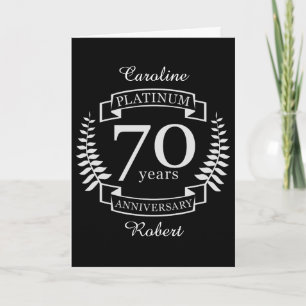 70th Wedding ANNIVERSARY PLATINUM Card