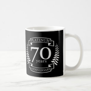 70th Wedding ANNIVERSARY PLATINUM Coffee Mug