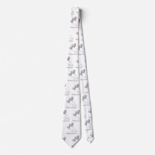 70th Wedding Anniversary platinum heart balloon Tie