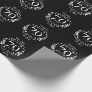 70th Wedding ANNIVERSARY PLATINUM Wrapping Paper