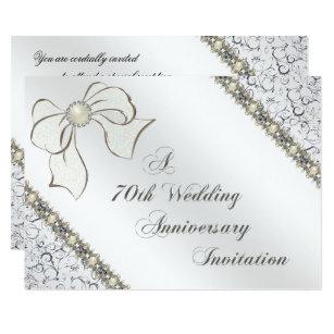  70th  Wedding  Anniversary  Invitations Announcements 