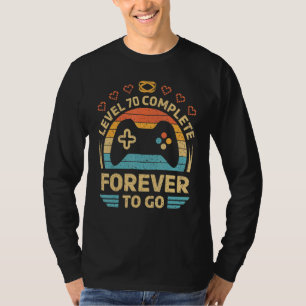 70th Wedding Anniversary Video Gamer Level 70 Comp T-Shirt