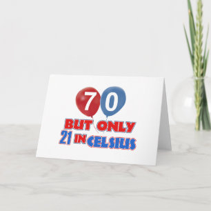 70th year old birthday designs card