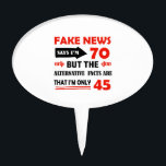 70th year old birthday gifts cake pick<br><div class="desc">Funny 70 year old fake news designs will make a good gag for the 70 year old at their birthday party</div>