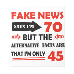 70th year old birthday gifts notepad