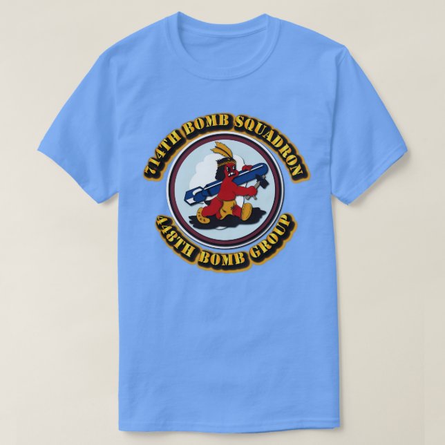 714th Bomb Squadron 448th Bomb Group 8th AF T-Shirt (Design Front)