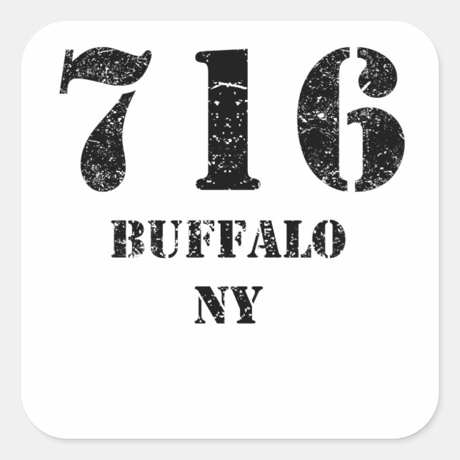 716 Buffalo NY Square Sticker (Front)