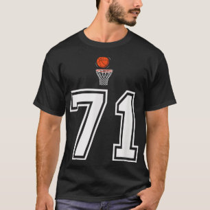 71 Number Basketball Style Vintage White T-Shirt