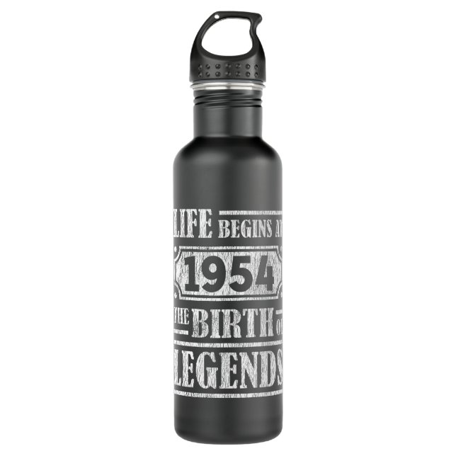 71 Year Old 1954 Birth Of Legend 71st Birthday 710 Ml Water Bottle (Front)