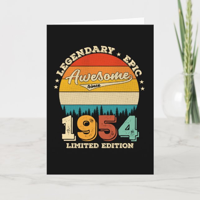 71 Year Old Bday 1954 Awesome 71st Birthday Gift Card (Front)