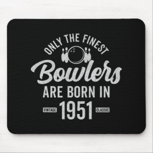 71 Year Old Bowler Bowling 1951 71th Birthday Mouse Mat