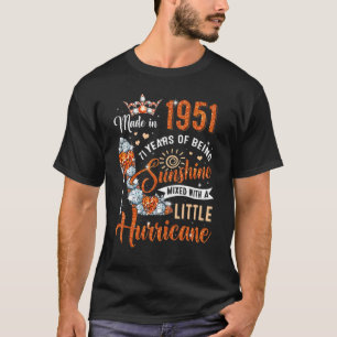 71 Year Old Made In 1951 Birthday Queen Diamond He T-Shirt