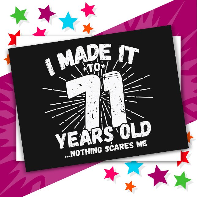 71 Year Old Sarcastic Meme Funny 71st Birthday Postcard (Creator Uploaded)
