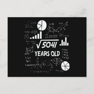 71 Years Old Bday Math Teacher 71st Birthday Gift Postcard