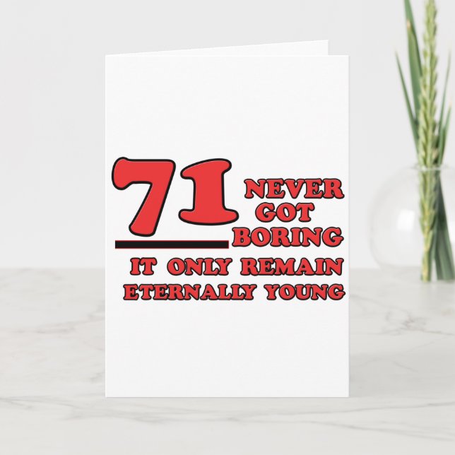 71 years Old birthday designs Card (Front)