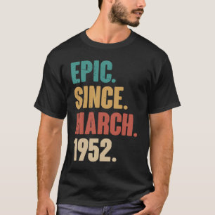 71 Years Old Vintage 1952 Birthday 71st Decoration T-Shirt