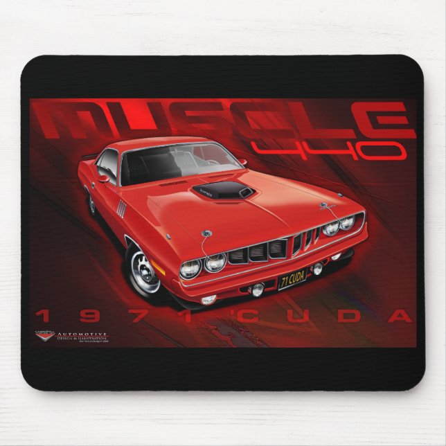 71Cuda11x17-new Mouse Mat (Front)