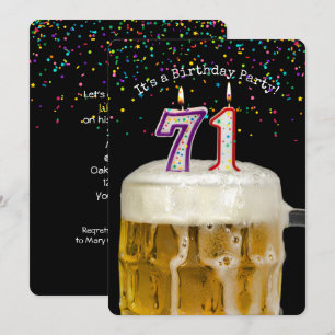 71st Birthday Beer Party Invitation