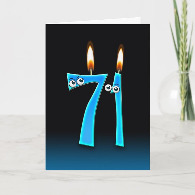 71st Birthday Candles Card (Front)