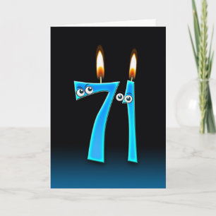 71st Birthday Candles Card