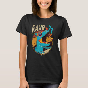 71st Birthday Dinosaur 71 Years Old Dinosaur Birth T-Shirt