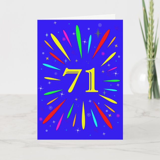 71st Birthday Explosion Card (Front)