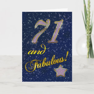 71st birthday for someone Fabulous Card