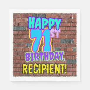 71st Birthday ~ Fun, Urban Graffiti Inspired Look Napkin