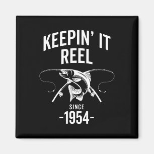 71st Birthday Keepin It Reel Since 1954 Fishing Fi Magnet