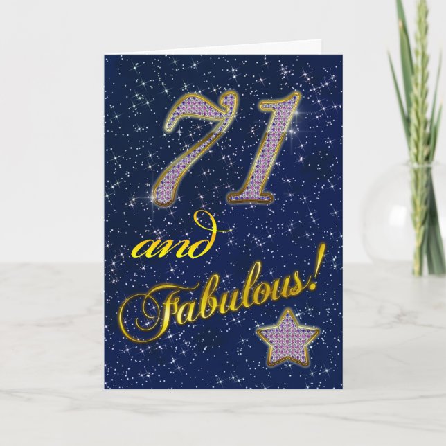71st Birthday party Invitation (Front)