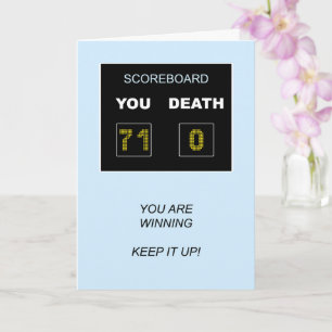 71st Birthday Scoreboard Card