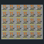 71st Birthday: Spooky Halloween Theme, Custom Name Wrapping Paper<br><div class="desc">This spooky and scary Hallowe'en birthday themed wrapping paper design features a large number "71", along with the message "HAPPY BIRTHDAY, ", and a personalised name. There are also depictions of a bat and a ghost on the front. Wrapping paper like this might be fun to use when wrapping presents...</div>